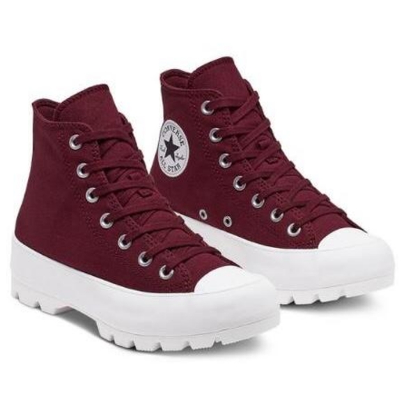 burgundy platform converse